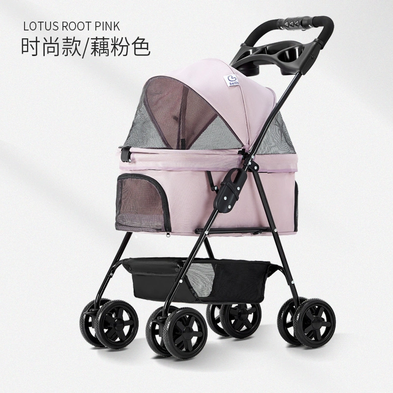 Classic Quality Outdoor Dog Trolley 4-Wheels Pet Color Stroller