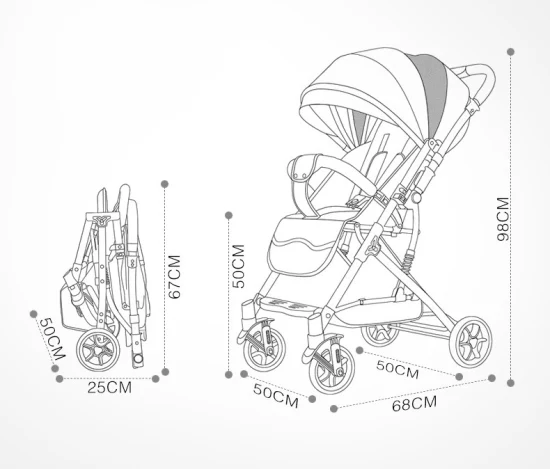 Buon passeggino per bambini in alluminio portatile tascabile leggero per bambini